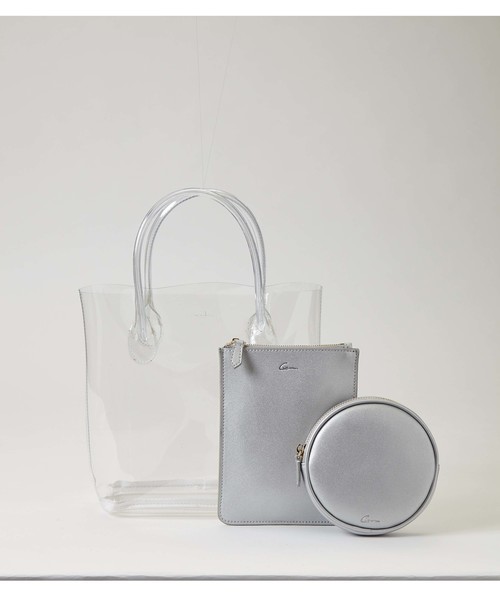 STUDIOUS SELECT（ステュディオスセレクト）の「【Gem.】 PVC Mini Tote Set 011212962（トートバッグ・レディース・ブラック/ブラウン/シルバー・FREE）」の4枚目の写真