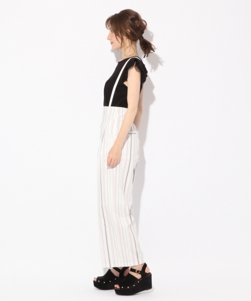 Heather（ヘザー）の「サスツキストライプワイドパンツ（その他パンツ・レディース・アイボリー/ネイビー・SMALL/MEDIUM）」の6枚目の写真