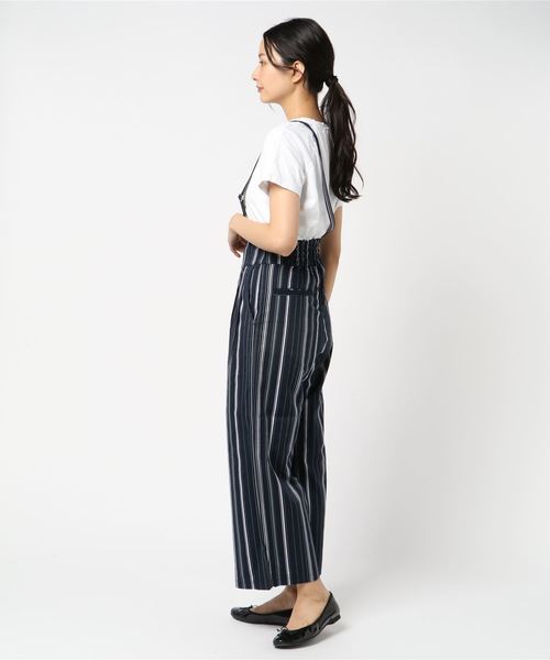 Heather（ヘザー）の「サスツキストライプワイドパンツ（その他パンツ・レディース・アイボリー/ネイビー・SMALL/MEDIUM）」の3枚目の写真