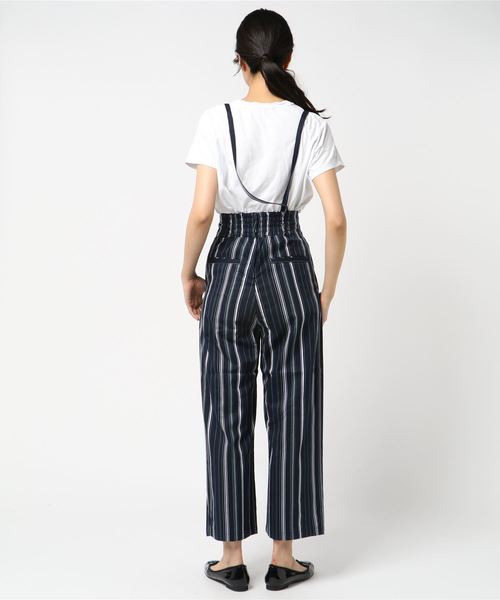 Heather（ヘザー）の「サスツキストライプワイドパンツ（その他パンツ・レディース・アイボリー/ネイビー・SMALL/MEDIUM）」の4枚目の写真