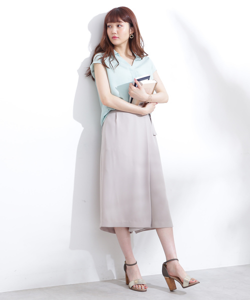 N.（N. Natural Beauty Basic）（エヌエヌナチュラルビューティーベーシック）の「ドライポプリンスキッパーシャツ（シャツ/ブラウス・レディース・ホワイト/ネイビー/ブルー/ライトグリーン・MEDIUM）」の20枚目の写真