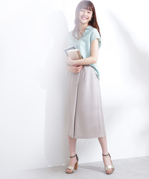 N.（N. Natural Beauty Basic）（エヌエヌナチュラルビューティーベーシック）の「ドライポプリンスキッパーシャツ（シャツ/ブラウス・レディース・ホワイト/ネイビー/ブルー/ライトグリーン・MEDIUM）」の21枚目の写真