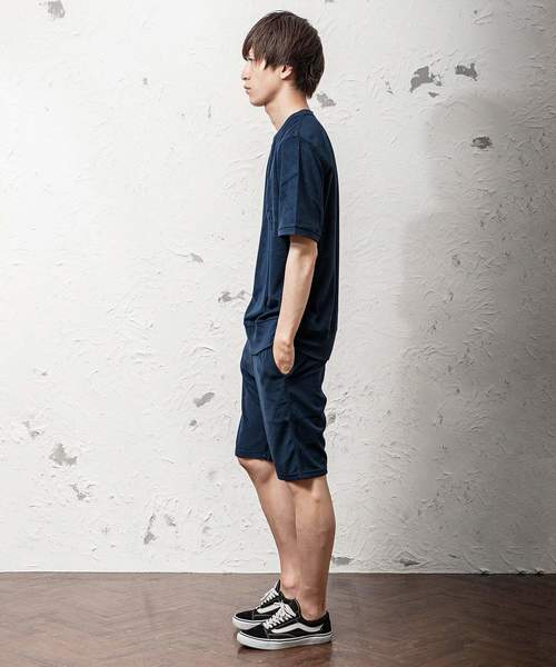 MinoriTY（マイノリティ）の「半袖パイルクルースウェット（スウェット・メンズ・ブラック/ネイビー/グレー/ピンク・M/L/XL）」の9枚目の写真