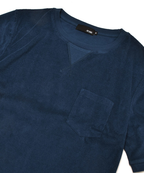 MinoriTY（マイノリティ）の「半袖パイルクルースウェット（スウェット・メンズ・ブラック/ネイビー/グレー/ピンク・M/L/XL）」の15枚目の写真