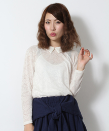 WEGO | WEGO/レース襟ツキTee(Tシャツ/カットソー)