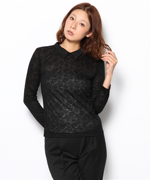 WEGO（ウィゴー）の「WEGO/レース襟ツキTee（Tシャツ/カットソー・レディース・オフホワイト/ブラック・FREE）」の10枚目の写真