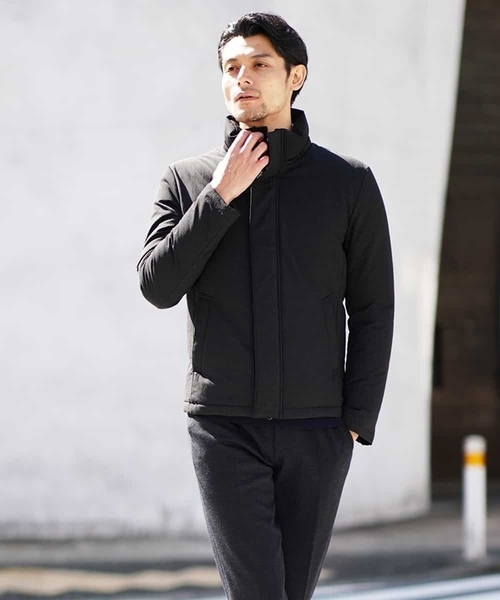 MICHEL KLEIN HOMME   （ミッシェルクランオム）の「ダウンブルゾン（ミストナイロンストレッチ）（ダウンジャケット/コート・メンズ・チャコールグレー/ブラック・46/48/51）」の7枚目の写真