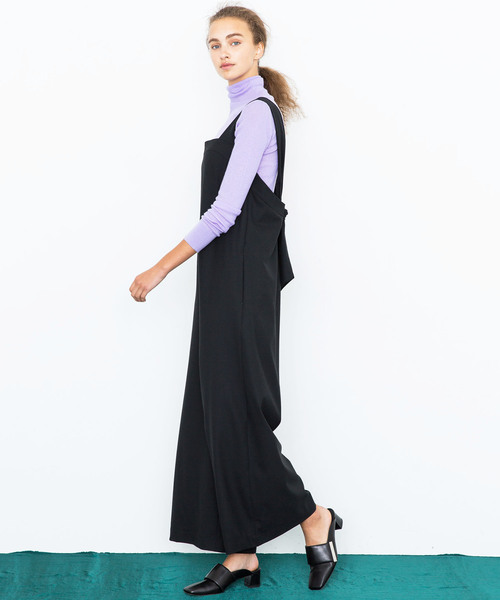 city（シティ）の「【CITY】WOOSTED 2WAY SALOPETTE（サロペット/オーバーオール・レディース・ブラック/グレー・1）」の9枚目の写真