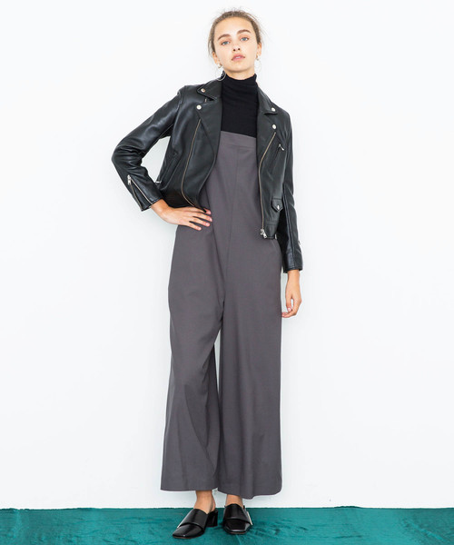city（シティ）の「【CITY】WOOSTED 2WAY SALOPETTE（サロペット/オーバーオール・レディース・ブラック/グレー・1）」の6枚目の写真