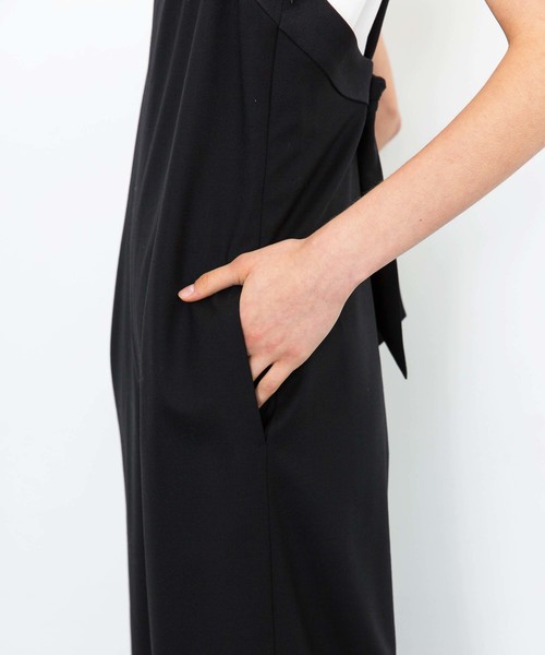 city（シティ）の「【CITY】WOOSTED 2WAY SALOPETTE（サロペット/オーバーオール・レディース・ブラック/グレー・1）」の4枚目の写真