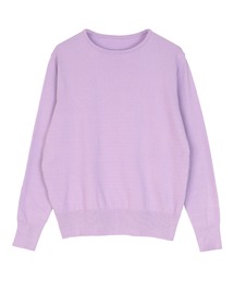 カシミヤタッチクルーネックニットトップス