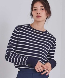 カシミヤタッチクルーネックニットトップス