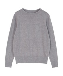 カシミヤタッチクルーネックニットトップス