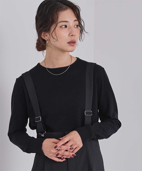 セール】カシミヤタッチクルーネックニットトップス（ニット/セーター