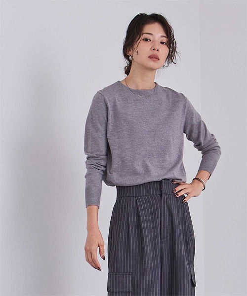 ベストセラー/26SS/新色追加/ウォッシャブル】カシミヤタッチクルー