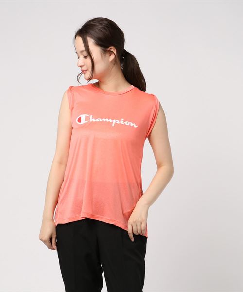 Champion（チャンピオン）の「【Champion/チャンピオン】レディース アクティブスタイル ノースリーブシャツ（Tシャツ/カットソー・レディース・ネイビー/ホワイト/オレンジ系その他・LARGE/MEDIUM）」の3枚目の写真