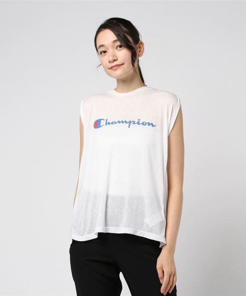 Champion（チャンピオン）の「【Champion/チャンピオン】レディース アクティブスタイル ノースリーブシャツ（Tシャツ/カットソー・レディース・ネイビー/ホワイト/オレンジ系その他・LARGE/MEDIUM）」の8枚目の写真