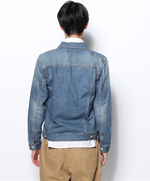 WEGO（ウィゴー）の「WEGO/デニムGジャン（デニムジャケット・メンズ・ダークインディゴブルー/インディゴブルー・MEDIUM/SMALL/LARGE）」の5枚目の写真