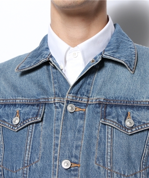 WEGO（ウィゴー）の「WEGO/デニムGジャン（デニムジャケット・メンズ・ダークインディゴブルー/インディゴブルー・MEDIUM/SMALL/LARGE）」の7枚目の写真