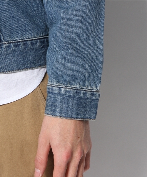 WEGO（ウィゴー）の「WEGO/デニムGジャン（デニムジャケット・メンズ・ダークインディゴブルー/インディゴブルー・MEDIUM/SMALL/LARGE）」の8枚目の写真