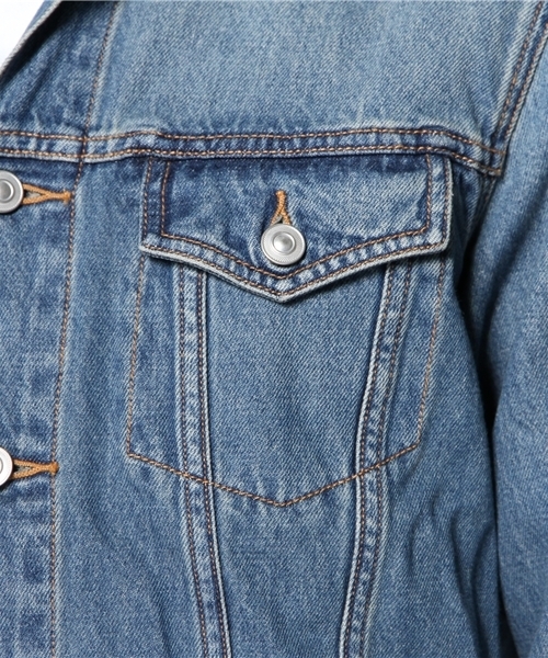 WEGO（ウィゴー）の「WEGO/デニムGジャン（デニムジャケット・メンズ・ダークインディゴブルー/インディゴブルー・MEDIUM/SMALL/LARGE）」の9枚目の写真