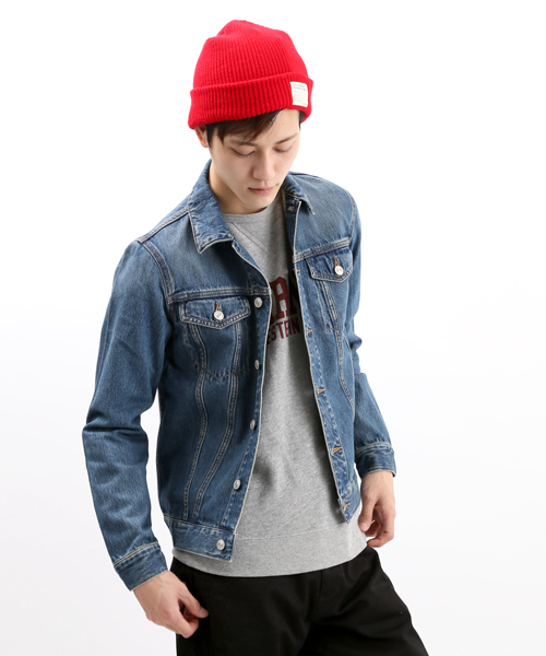 WEGO（ウィゴー）の「WEGO/デニムGジャン（デニムジャケット・メンズ・ダークインディゴブルー/インディゴブルー・MEDIUM/SMALL/LARGE）」の12枚目の写真