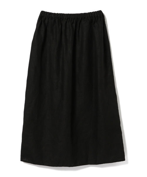 【美品】fog linen work ブラックロングスカート fog linen work イトハ スカート ウールリネン | mf collection