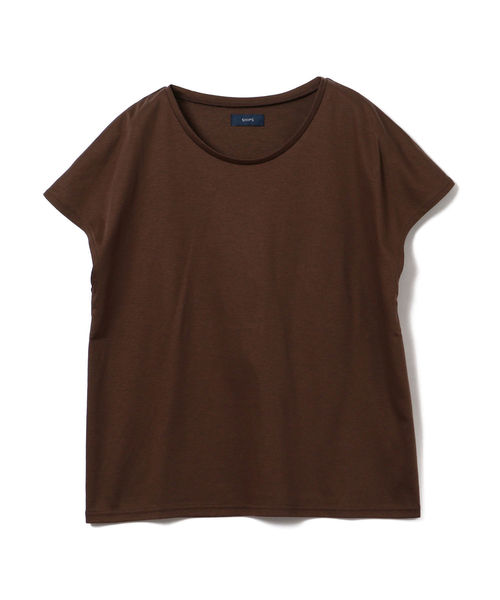 SHIPS（シップス）の「フレンチスリーブTEEシャツ（Tシャツ/カットソー・レディース・ブラック/オリーブ/ブラウン・ONE SIZE）」の2枚目の写真