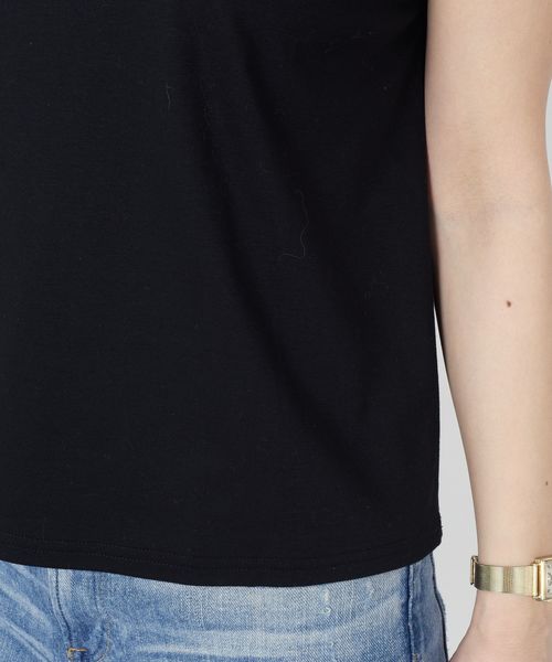 SHIPS（シップス）の「フレンチスリーブTEEシャツ（Tシャツ/カットソー・レディース・ブラック/オリーブ/ブラウン・ONE SIZE）」の9枚目の写真