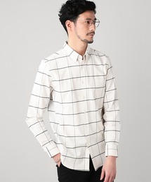 ストレッチ オックスフォード ボタンダウン シャツ 長袖