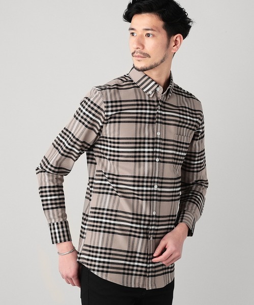 LIL VENDARS（リルヴェンダース）の「ストレッチ オックスフォード ボタンダウン シャツ 長袖（シャツ/ブラウス・メンズ・チェック/ネイビー/その他/ピンク/ホワイト系その他/ブラック系その他/サックスブルー/ストライプ/ワイン/グレー/ホワイト/ベージュ系その他/カーキ/ブラック/その他1/マルチ/ベージュ/グレー系その他・S/L/M/XL）」の8枚目の写真