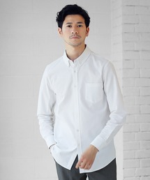 ストレッチ オックスフォード ボタンダウン シャツ 長袖