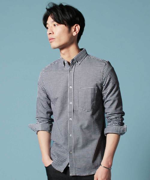 LIL VENDARS（リルヴェンダース）の「ストレッチ オックスフォード ボタンダウン シャツ 長袖（シャツ/ブラウス・メンズ・チェック/ネイビー/その他/ピンク/ホワイト系その他/ブラック系その他/サックスブルー/ストライプ/ワイン/グレー/ホワイト/ベージュ系その他/カーキ/ブラック/その他1/マルチ/ベージュ/グレー系その他・S/L/M/XL）」の18枚目の写真