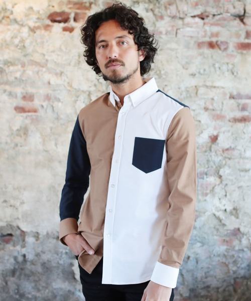 LIL VENDARS（リルヴェンダース）の「ストレッチ オックスフォード ボタンダウン シャツ 長袖（シャツ/ブラウス・メンズ・チェック/ネイビー/その他/ピンク/ホワイト系その他/ブラック系その他/サックスブルー/ストライプ/ワイン/グレー/ホワイト/ベージュ系その他/カーキ/ブラック/その他1/マルチ/ベージュ/グレー系その他・S/L/M/XL）」の15枚目の写真