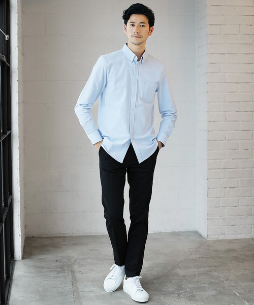 LIL VENDARS（リルヴェンダース）の「ストレッチ オックスフォード ボタンダウン シャツ 長袖（シャツ/ブラウス・メンズ・チェック/ネイビー/その他/ピンク/ホワイト系その他/ブラック系その他/サックスブルー/ストライプ/ワイン/グレー/ホワイト/ベージュ系その他/カーキ/ブラック/その他1/マルチ/ベージュ/グレー系その他・S/L/M/XL）」の20枚目の写真