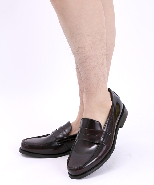 WEGO（ウィゴー）の「WEGO/コインローファー（ドレスシューズ・メンズ・ブラック/ワイン・27.5/26.5）」の2枚目の写真