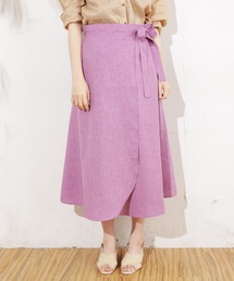 natural couture | カーブヘムフレアラップスカート(スカート)