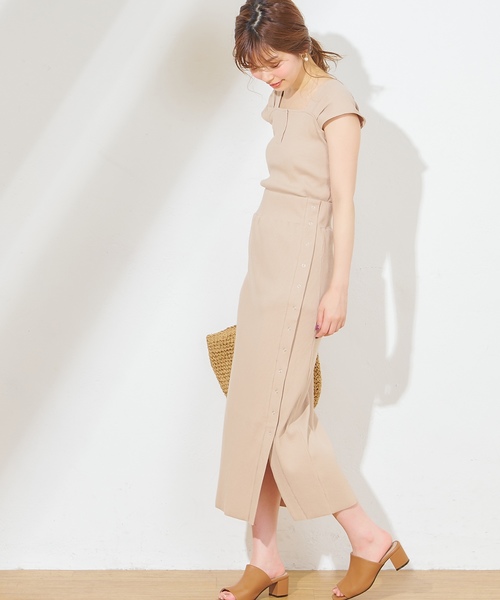 natural couture（ナチュラルクチュール）の「ヘンリーネックガーリーリブタンク（タンクトップ・レディース・ブラック/ベージュ/レッド/アイボリー・FREE）」の11枚目の写真
