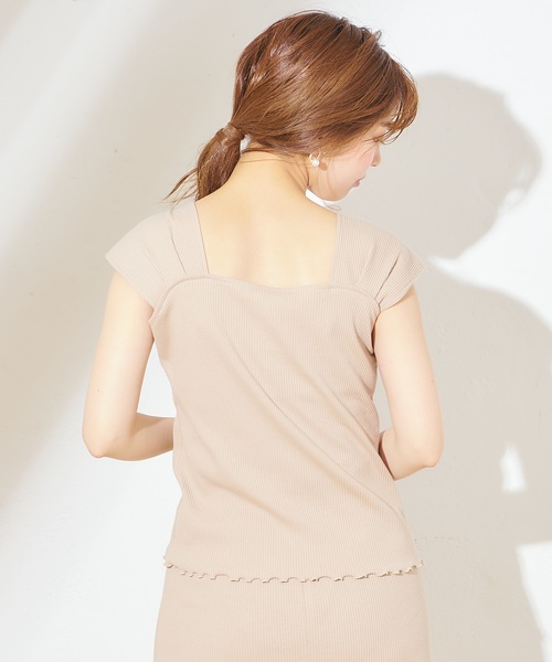 natural couture（ナチュラルクチュール）の「ヘンリーネックガーリーリブタンク（タンクトップ・レディース・ブラック/ベージュ/レッド/アイボリー・FREE）」の19枚目の写真