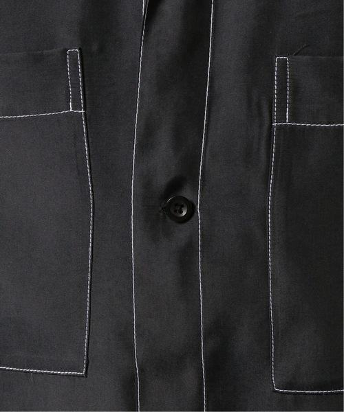 EDIFICE（エディフィス）の「LA BOUCLE / ラブ―クル キュプラツイル ステッチング ショートスリーブ シャツ（シャツ/ブラウス・メンズ・ブラック/チャコールグレー・48/44/46）」の20枚目の写真