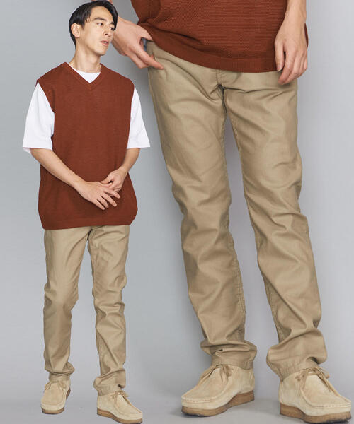 BEAUTY&YOUTH UNITED ARROWS（ビューティーアンドユースユナイテッドアローズ）の「BY ピケ 5P スリム パンツ -MADE IN JAPAN-（その他パンツ・メンズ・ベージュ/ブラック・LARGE/SMALL/MEDIUM/X-LARGE）」の2枚目の写真