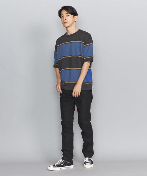 BEAUTY&YOUTH UNITED ARROWS（ビューティーアンドユースユナイテッドアローズ）の「BY ピケ 5P スリム パンツ -MADE IN JAPAN-（その他パンツ・メンズ・ベージュ/ブラック・LARGE/SMALL/MEDIUM/X-LARGE）」の6枚目の写真