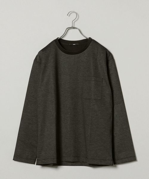 SHIPS(シップス)の「SU: ポンチ リラックスフィット クルーネック カットソー(Tシャツ/カットソー・メンズ・チャコールグレー/ブラック/グレー・SMALL/MEDIUM/LARGE)」の3枚目の写真