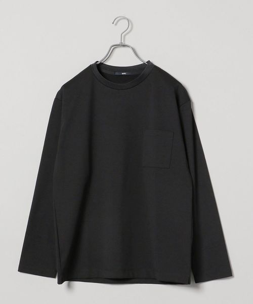 SHIPS(シップス)の「SU: ポンチ リラックスフィット クルーネック カットソー(Tシャツ/カットソー・メンズ・チャコールグレー/ブラック/グレー・SMALL/MEDIUM/LARGE)」の2枚目の写真