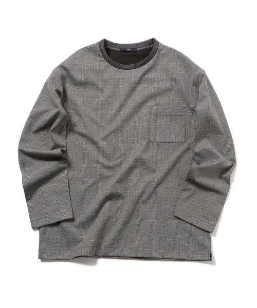 SHIPS(シップス)の「SU: ポンチ リラックスフィット クルーネック カットソー(Tシャツ/カットソー・メンズ・チャコールグレー/ブラック/グレー・SMALL/MEDIUM/LARGE)」の8枚目の写真