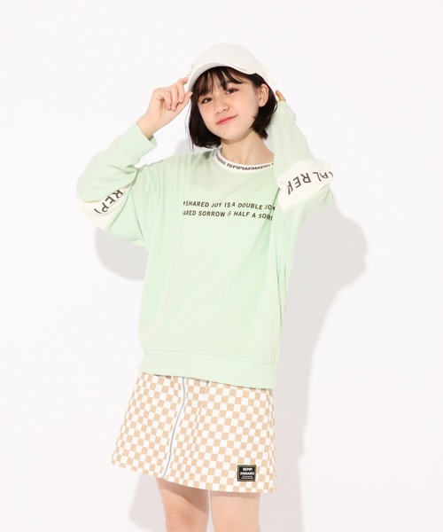 repipi armario(レピピ アルマリオ)の「エリソデロゴキリカエスウェット(スウェット・キッズ・ライトグリーン/ライトピンク/ベージュ/ホワイト/ブラック・X-SMALL/SMALL/MEDIUM/LARGE)」の5枚目の写真