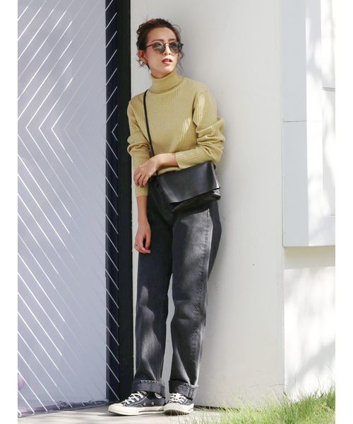 Ungrid（アングリッド）の「ウォッシャブルタートルネックニット（ニット/セーター・レディース・ブラック/パープル/イエロー/ブルー・FREE）」の8枚目の写真