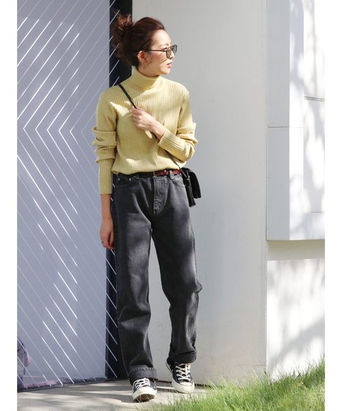 Ungrid（アングリッド）の「ウォッシャブルタートルネックニット（ニット/セーター・レディース・ブラック/パープル/イエロー/ブルー・FREE）」の18枚目の写真