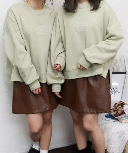 PairPair（ペアペア）の「アソートデザインスウェット（スウェット・レディース・アイボリー/ライトブラウン/モカ/スモークピンク/ナチュラル/ライトグリーン/ラベンダー/ライトベージュ・FREE）」の7枚目の写真