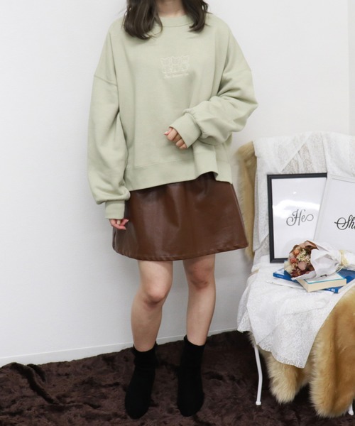 PairPair（ペアペア）の「アソートデザインスウェット（スウェット・レディース・アイボリー/ライトブラウン/モカ/スモークピンク/ナチュラル/ライトグリーン/ラベンダー/ライトベージュ・FREE）」の11枚目の写真